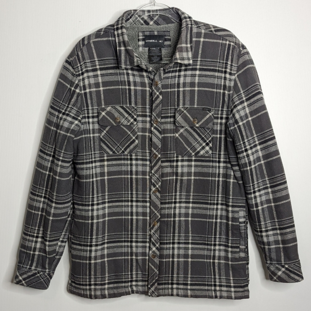 O'Neil Flannel Plaid Shacket Fleece Lined Men's Large